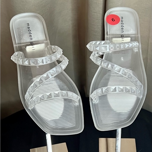 Madden Girl Shoes - NWT Madden Girl jelly spiked slip on sandals. Women’s size 6.
